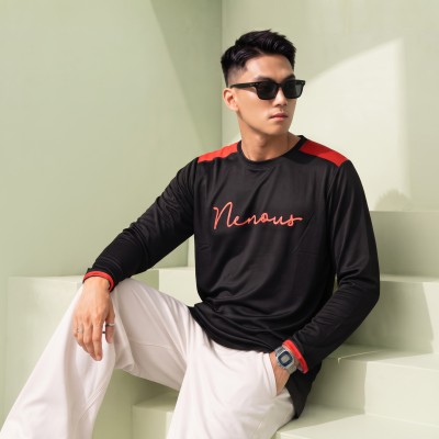 Mesh fabric full sleeve t shirt